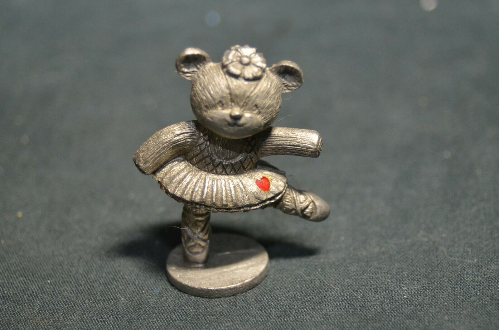 Vintage Spoontiques Pewter - Ballerina Teddy Bear Figure