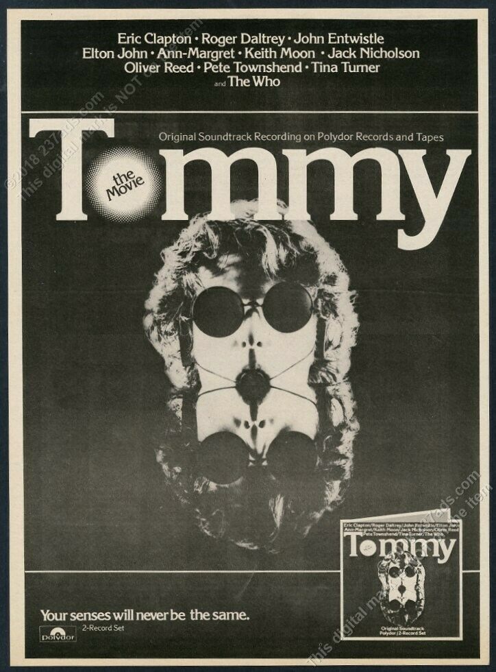 1975 The Who Tommy Movie Soundtrack Release Vintage Print Ad