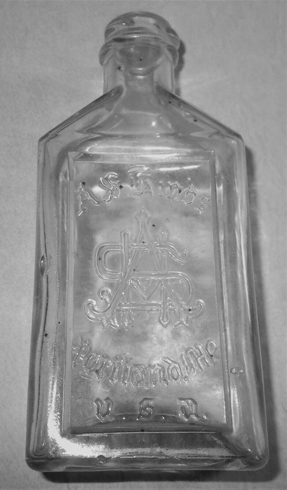 A.s. Hinds Co Portland Maine Usa Clear Glass Antique Bottle Approx 5.5"