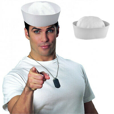 White Sailor Gob Hat (choose Your Size) Adult Child Cap Popeye Navy Costume