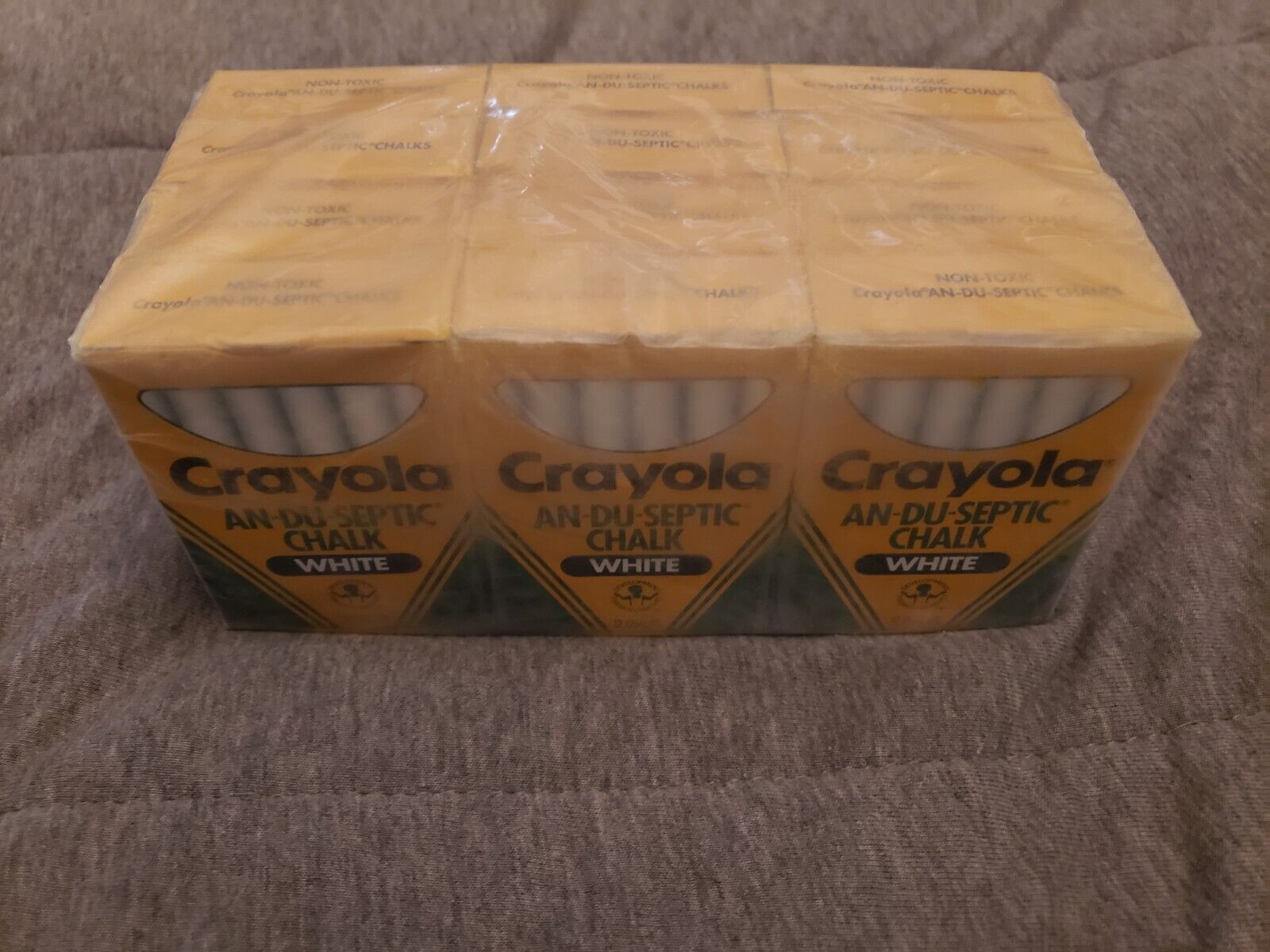 12 Boxes New Vintage Crayola  An-du-septic Chalk Binney Smith 1988