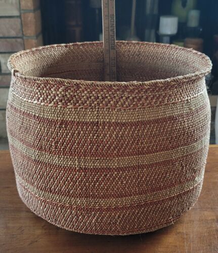 Antique ~ Native American 11 1/4" ~tribal ~ Carrier Basket 🍂large Bowl ~ Mint