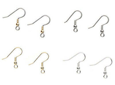 100 Surgical Stainless Steel Ear Wires  Earwires With Coil And Ball Earrings