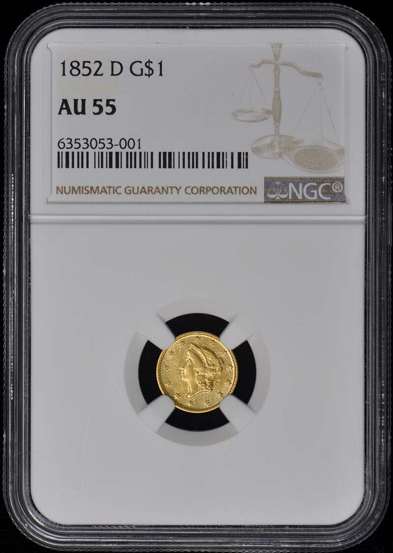 1852-d Gold Dollar - Type 1 G$1 Ngc Au55