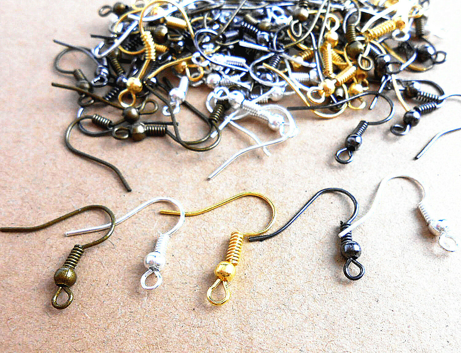 Wholesale Diy Jewelry Making Findings 100pcs/500pcs Earring Hook Coil Ear Wire