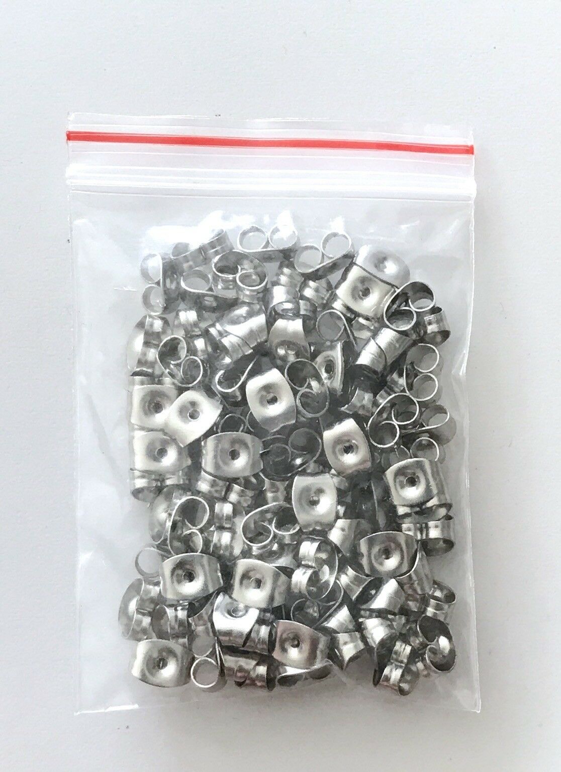 100 Pcs Stainless Steel Butterfly Earring Backing Back Jewelry Posts Nut Post