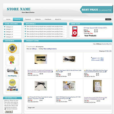 Baby Blue - Ebay Professional Design Listing Template And Store Layout Theme