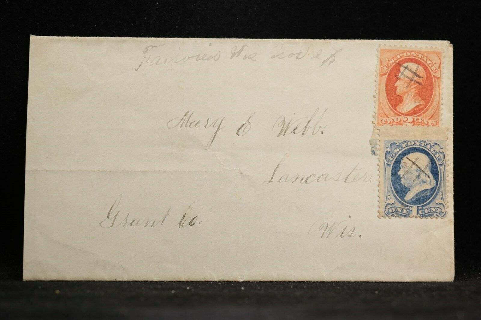 Wisconsin: Fairview (#1) 1880s #178-9 Cover, Ms, Dpo Grant Co