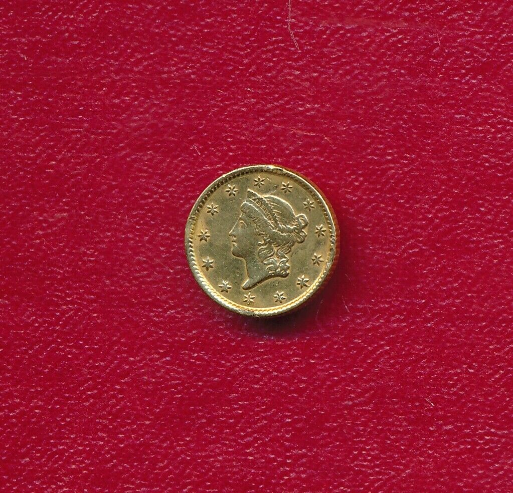 1853 $1.00 Liberty Head Gold Dollar Coin **nicely Circulated**