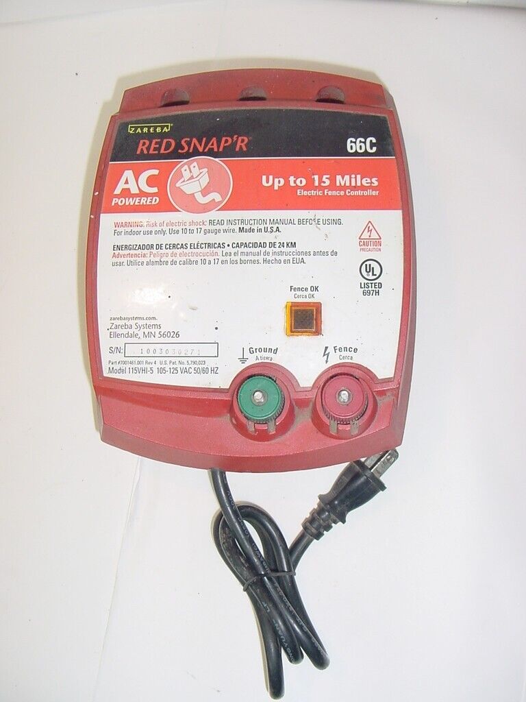 Zareba Red Snap'r 66c Electric Fence Controller