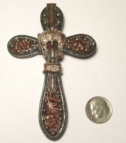 Western Mini Cross Magnet/clip/ornament - Belt Style C - New