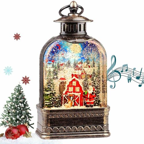 Santa Christmas Musical Lighted Snow Globe Lantern Snowman Water Children Gift