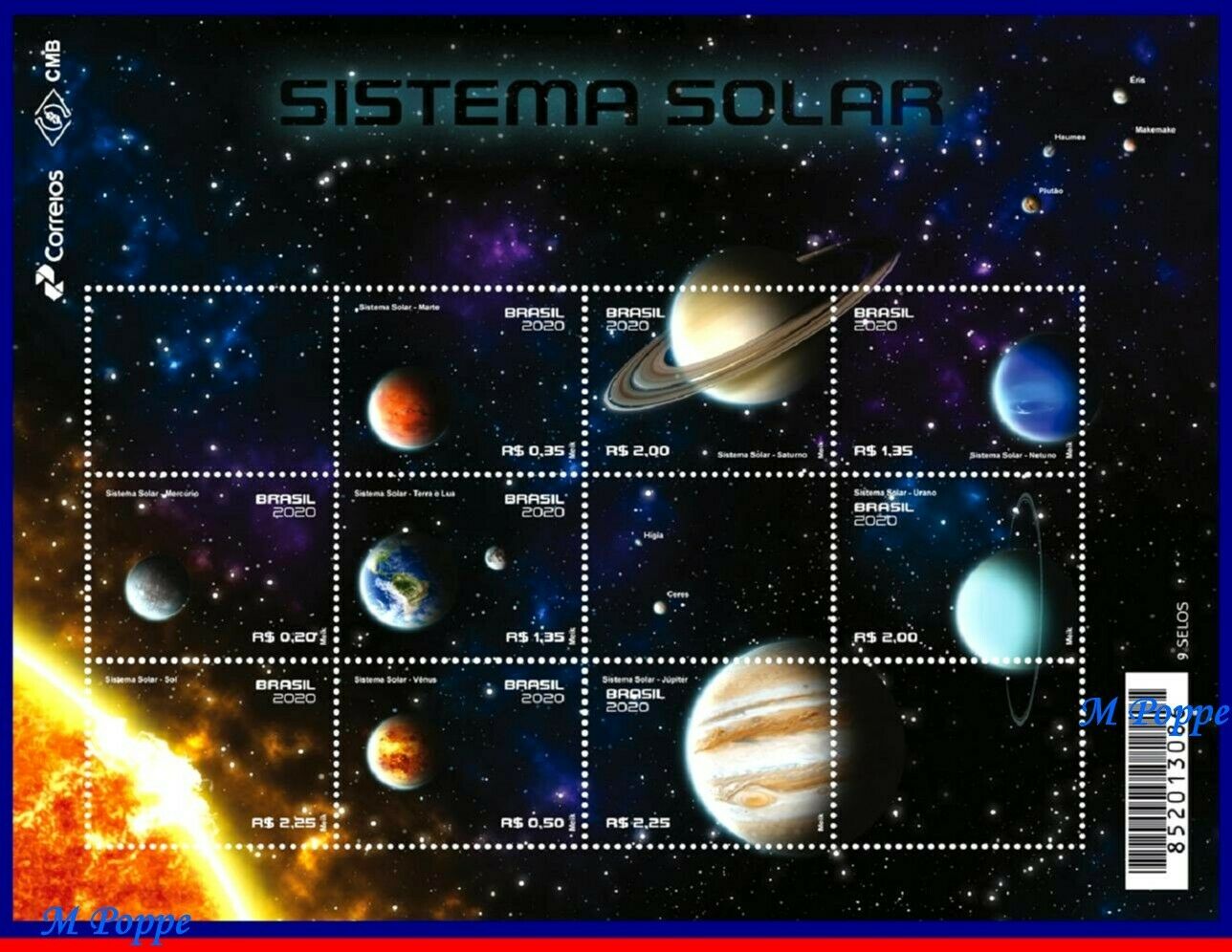20-04 Brazil 2020 - Solar System, Space, Sheet Mnh