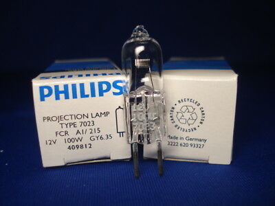 Philips  7023 Fcr 12v100w Gy6.35  50h Halogen Lamp Light Bulb Made In Germany