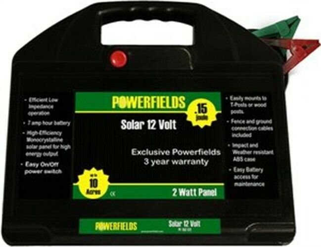Pf-150-s12 10acres 2.5w Solar Energizer, Powerfields, Each, Ea, Powers Up To 10