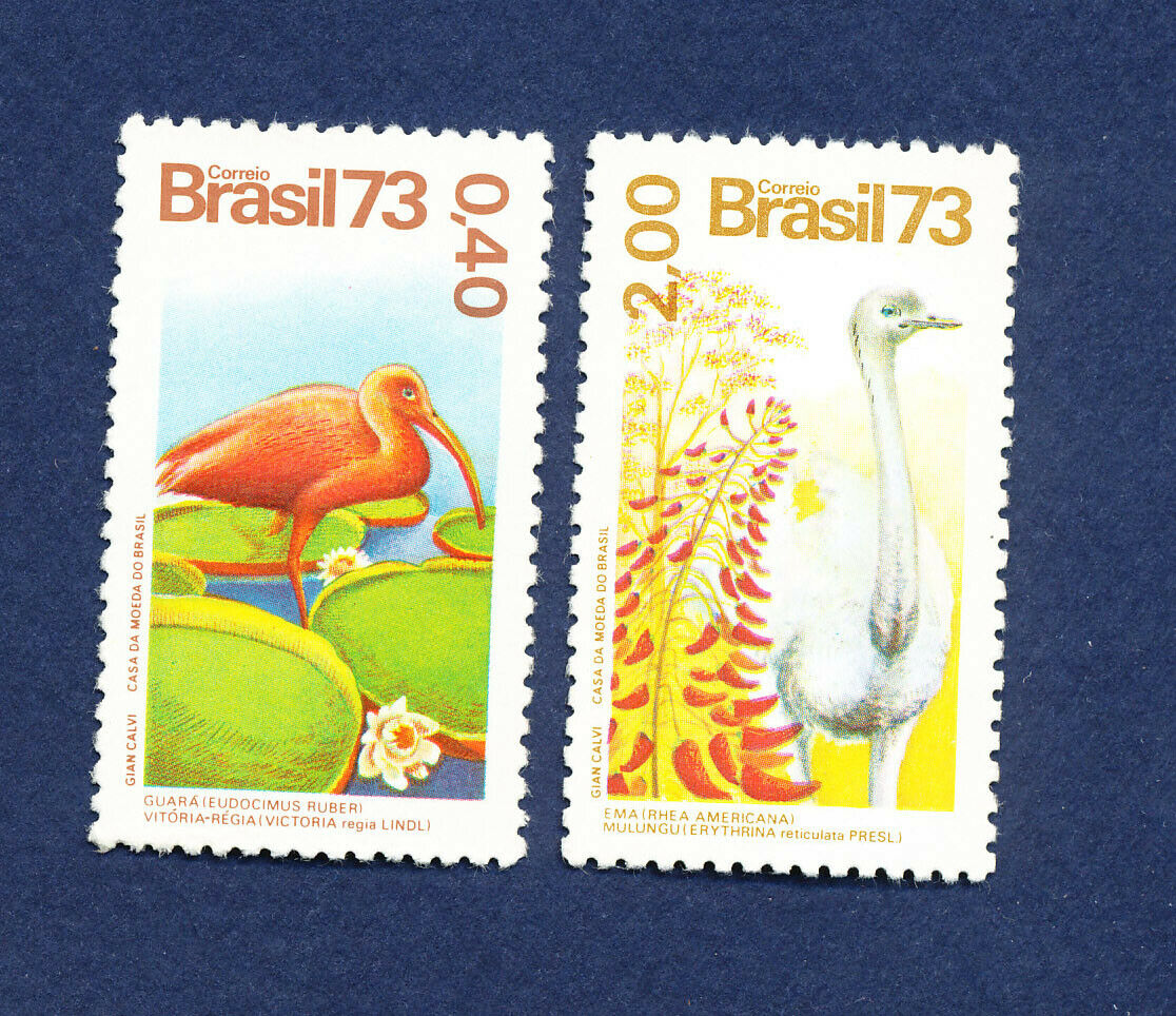 Brazil - # 1328 & 1331 -  Fvf Mnh  See Note -- Birds  - 1973