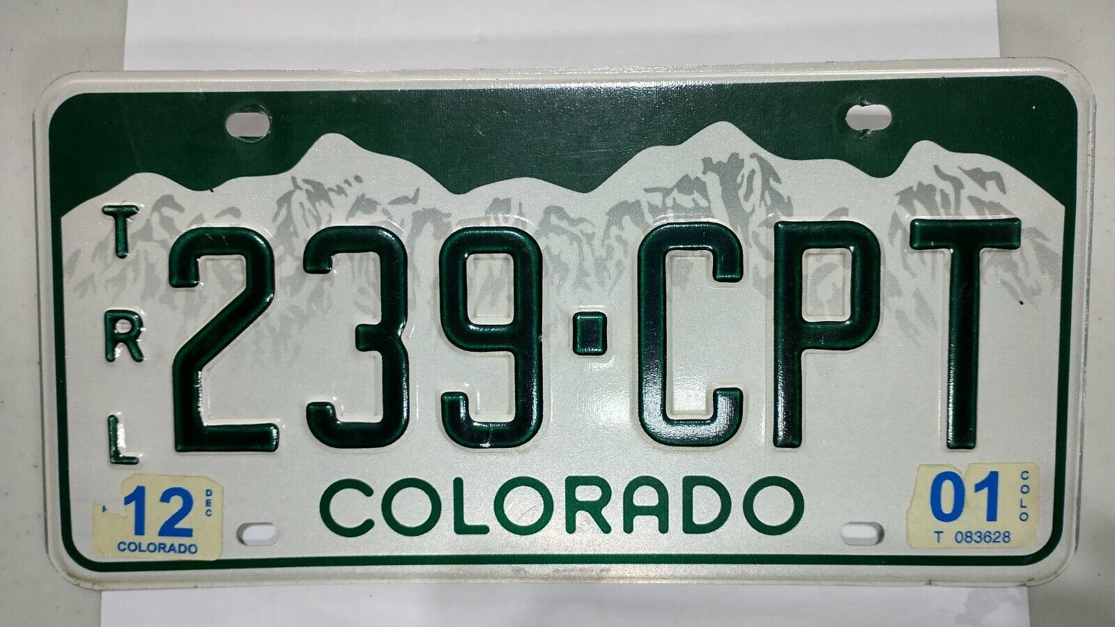 License Plate Colorado Trailer 239•cpt