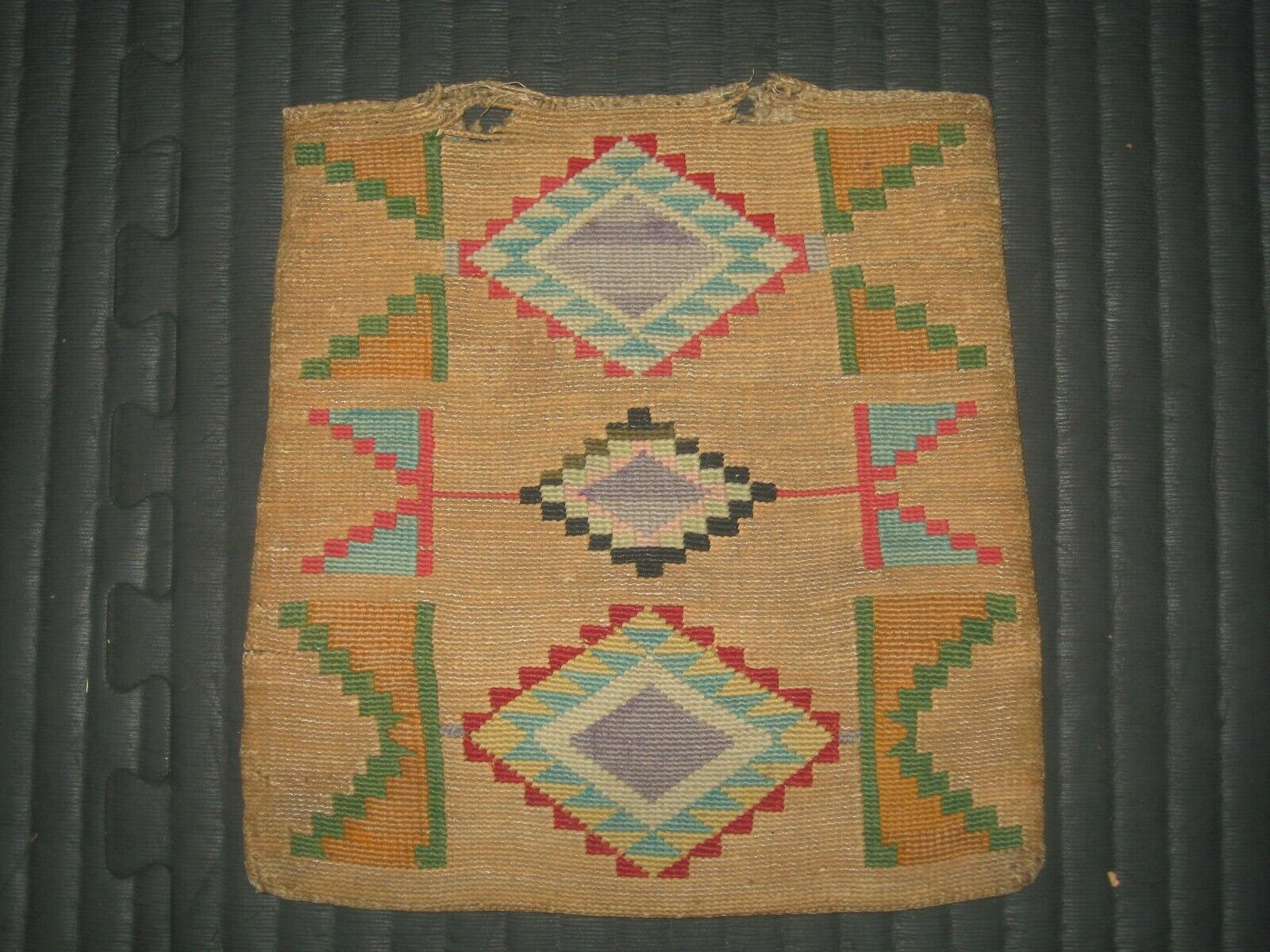 C1910 Old Nez Perce Twined Cornhusk Bag  Native American Indian No R. & .99c!