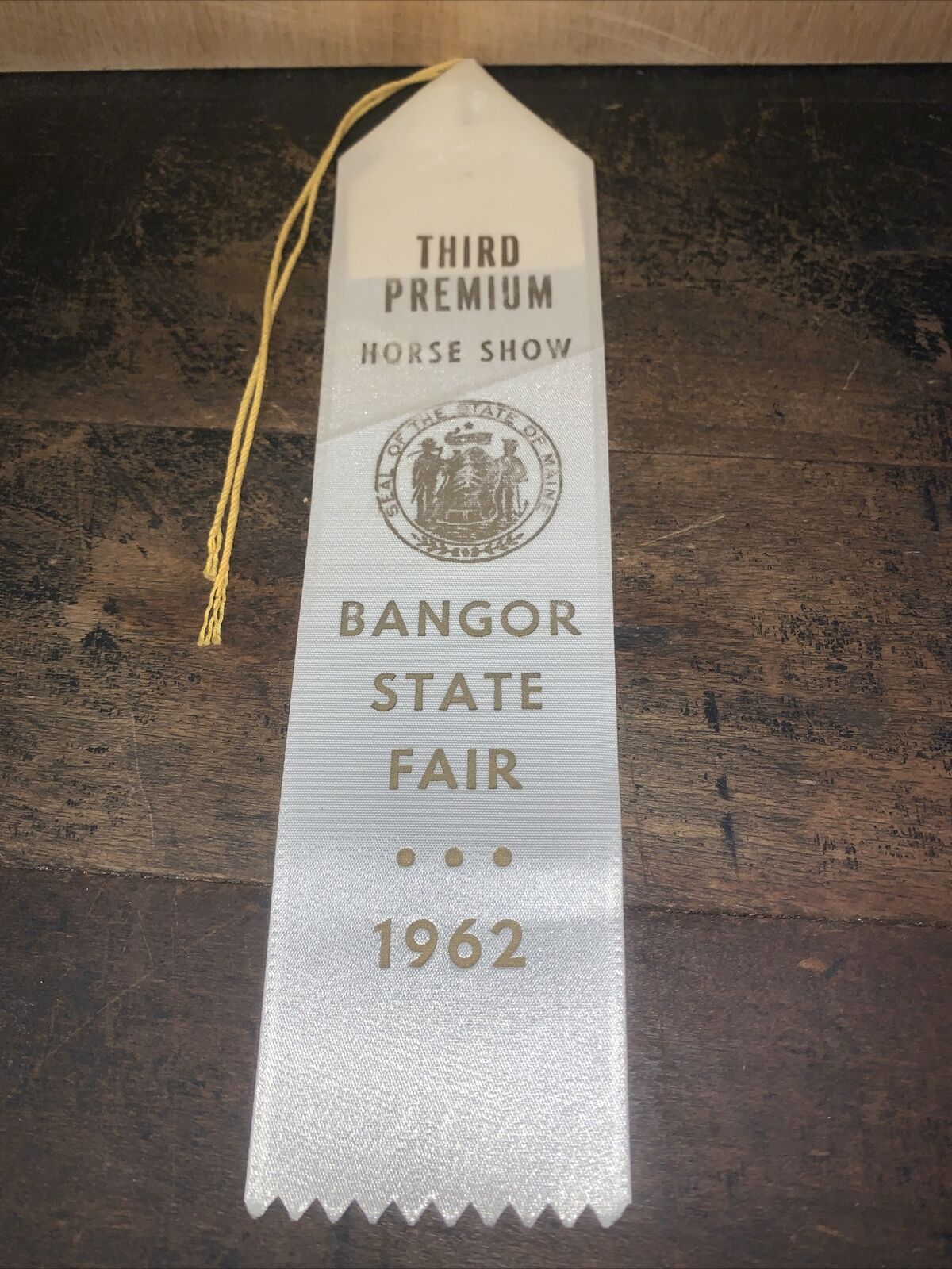 Bangor State Fair Horse Show Ribbon 1962. Novice Jumping Third Premium.￼