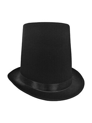 8" Tall Abraham Lincoln Hat Stovepipe Black Top Hat Steampunk Honest Abe Costume
