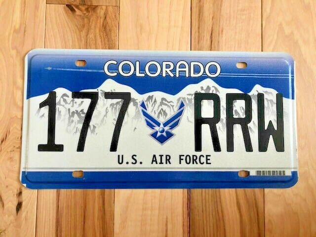 Colorado Air Force Veteran License Plate