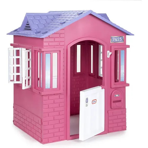 Little Tikes Cape Cottage House, Pink - Pretend Playhouse With Working Doors,