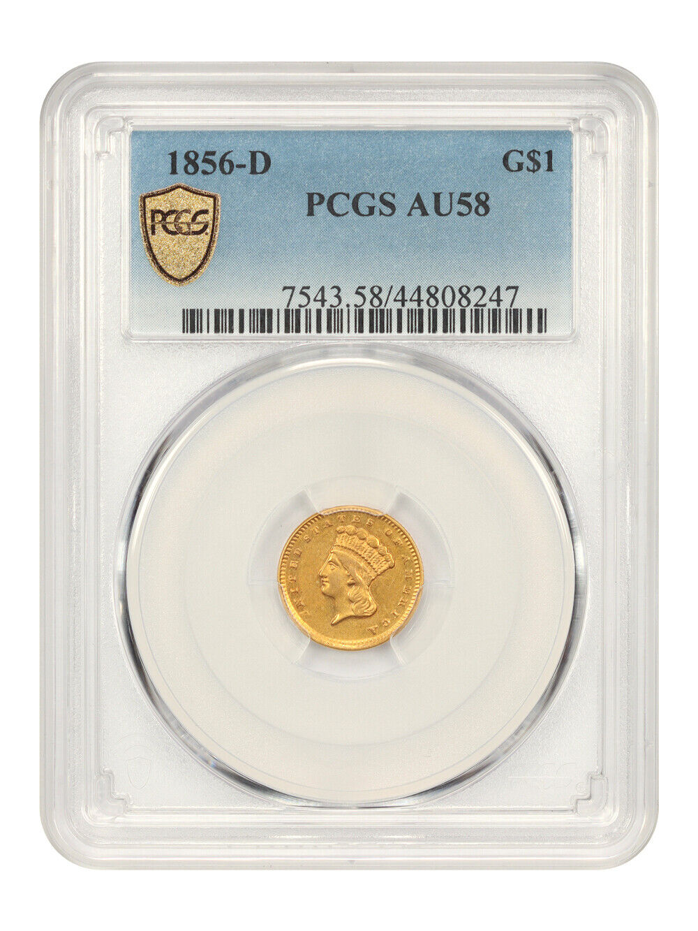 1856-d G$1 Pcgs Au58 - Among The Finest Known - 1 Gold Coin