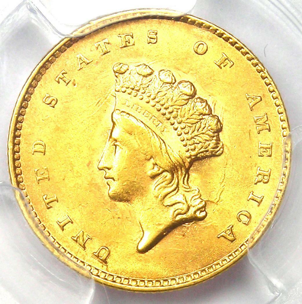 1855 Type 2 Indian Gold Dollar (g$1 Coin) - Pcgs Uncirculated Details (unc Ms)