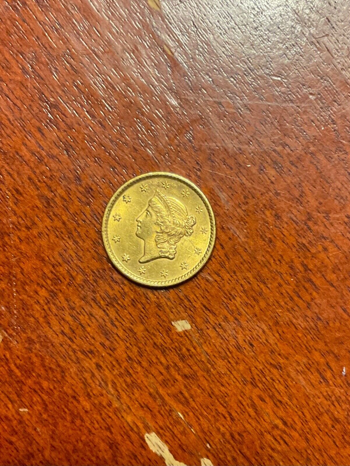 1851 Gold Dollar $1 Liberty Head  Type 1 Au++ Small Scratch