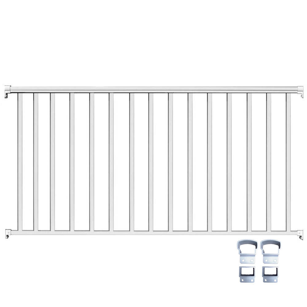 Contractor Deck Railing 8ft X 36in Aluminum Residential Railing - White