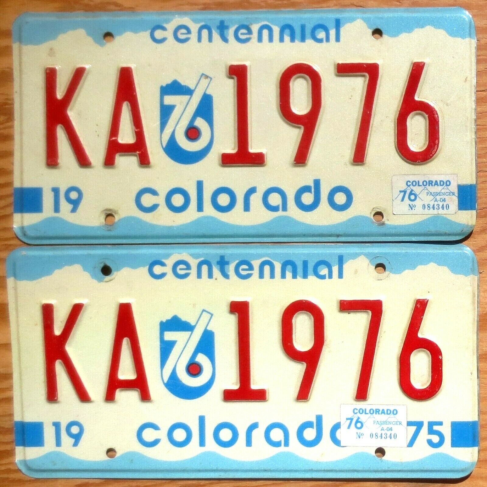 1976 Colorado License Plate Number 1976 Tag Pair Plates