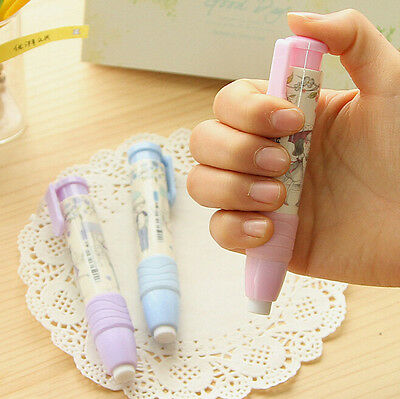 Students Pen Shape Pencil Eraser Rubber Stationery For Children Kid Toy Gift