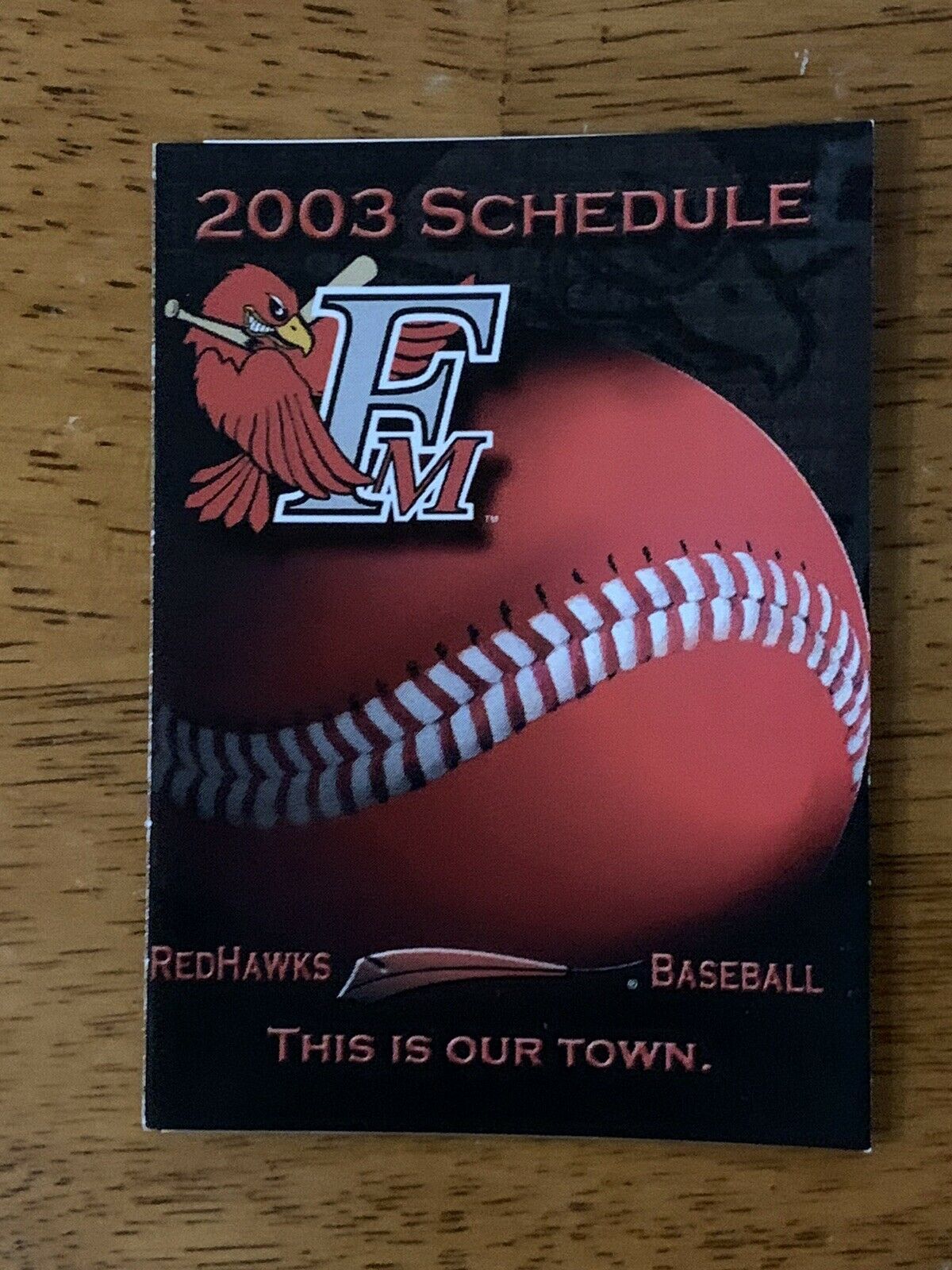 2003 Fargo-moorhead F-m Redhawks Pocket Schedule
