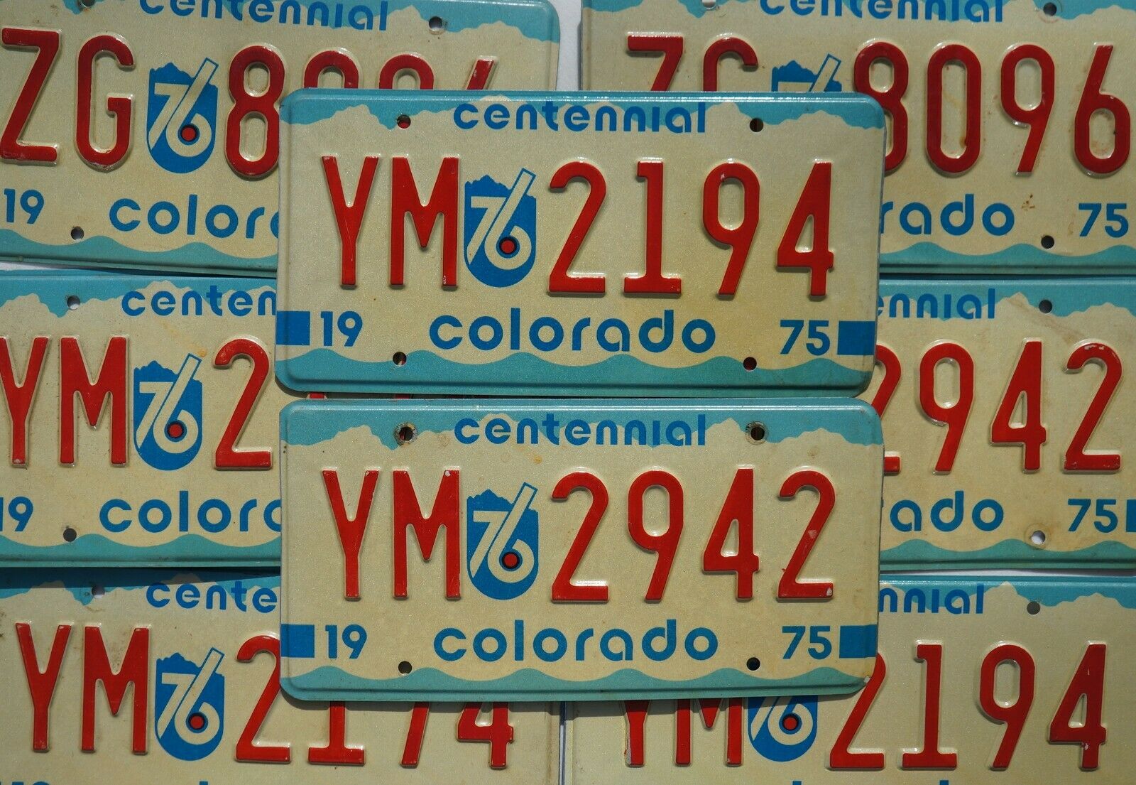 One Or More 1975 1976 Colorado Bicentennial License Plate Tags - Good Condition